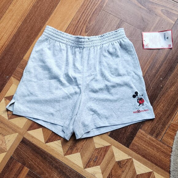 NWT Disney Mickey Mouse Kids Unisex Gray Athletic Shorts Size 11/12 - Picture 3 of 14